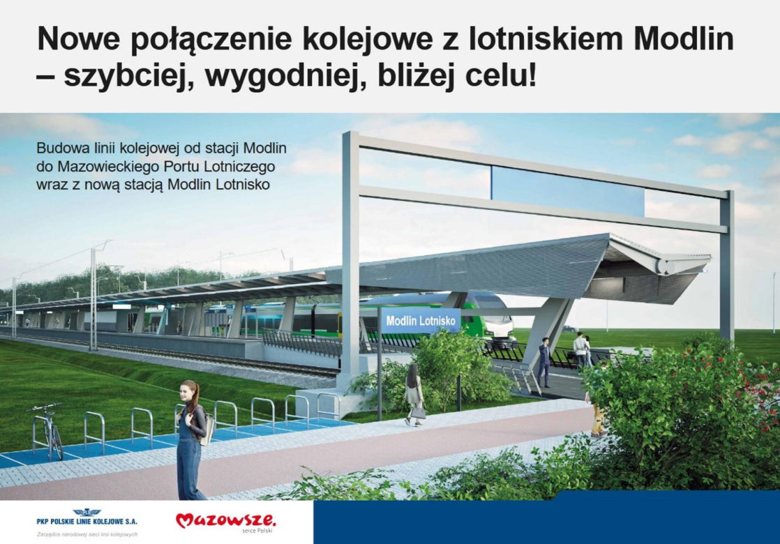 Koniec przesiadek! Pociągiem dojedziesz prosto na lotnisko w Modlinie! Jest decyzja