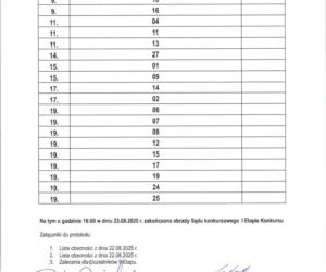 Protokół z 1. posiedzenia Sądu Konkursowego | Biblioteka Nowa Rzeszów