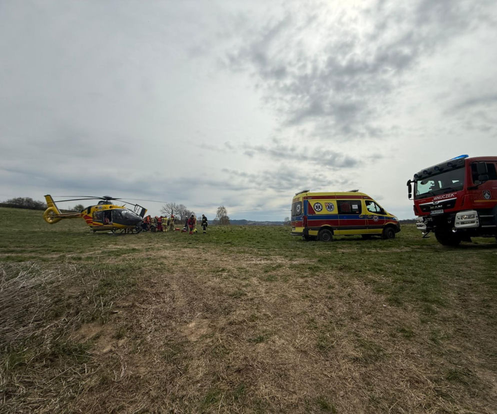 Wypadek podczas pracy w lesie w Bogoniowicach