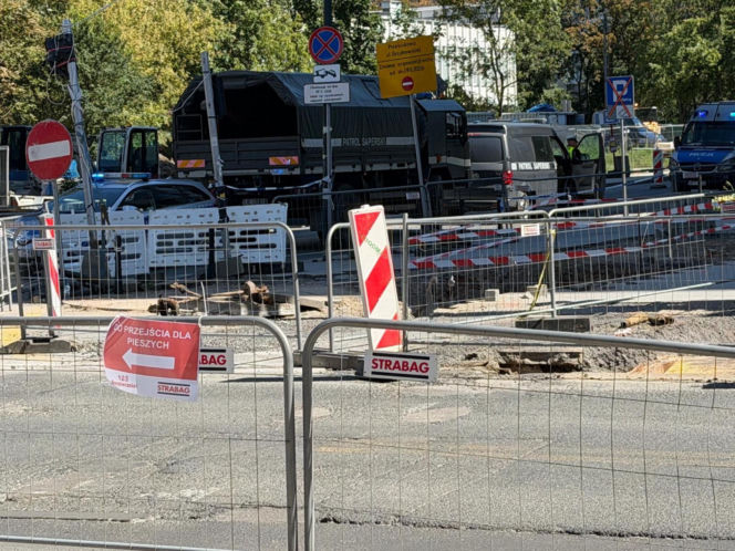Niewybuch w centrum Warszawy