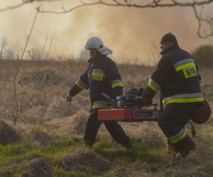 Groźny pożar w Białobrzegach