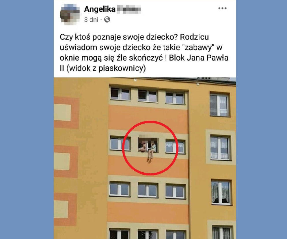 Piekary Śląskie: Zrobiła zdjęcie dzieci siedzących w oknie. Wywołała burzę