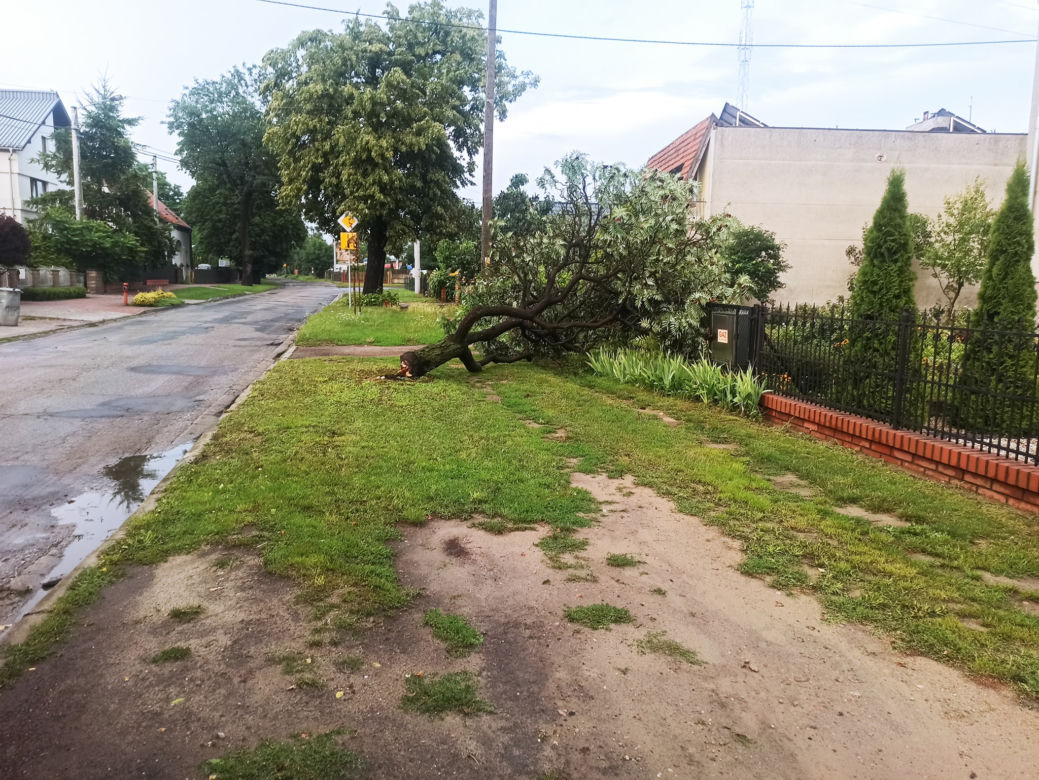 ​Osiedle Gronowo pod wodą po oberwaniu chmury