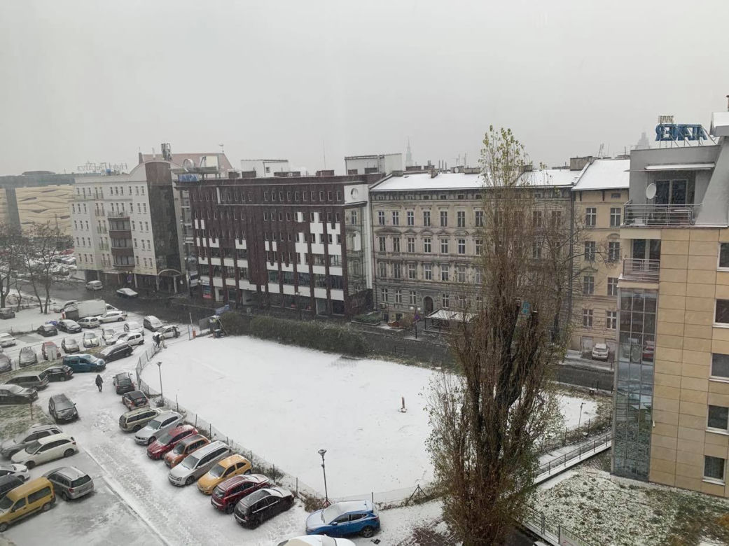Spadł pierwszy śnieg! Zobacz jak wyglądają ulice Poznania