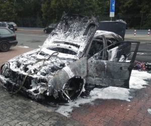 Mercedes poszedł z dymem na Woli