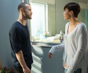 Na dobre i na złe odcinek 639. Sylwia Mróz (Magdalena Turczeniewicz), Robert Dębski (Bartosz Porczyk)
