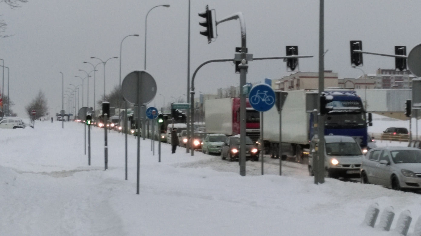 Białystok. Komunikacyjny paraliż miasta - 16.01.2019