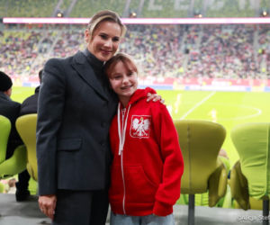 Marta Nawrocka na trybunach