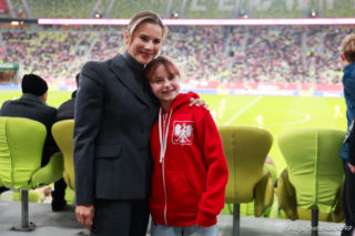 Marta Nawrocka na trybunach