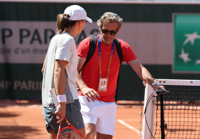 Iga Świątek na ostatnim treningu przez III rundą Roland Garros