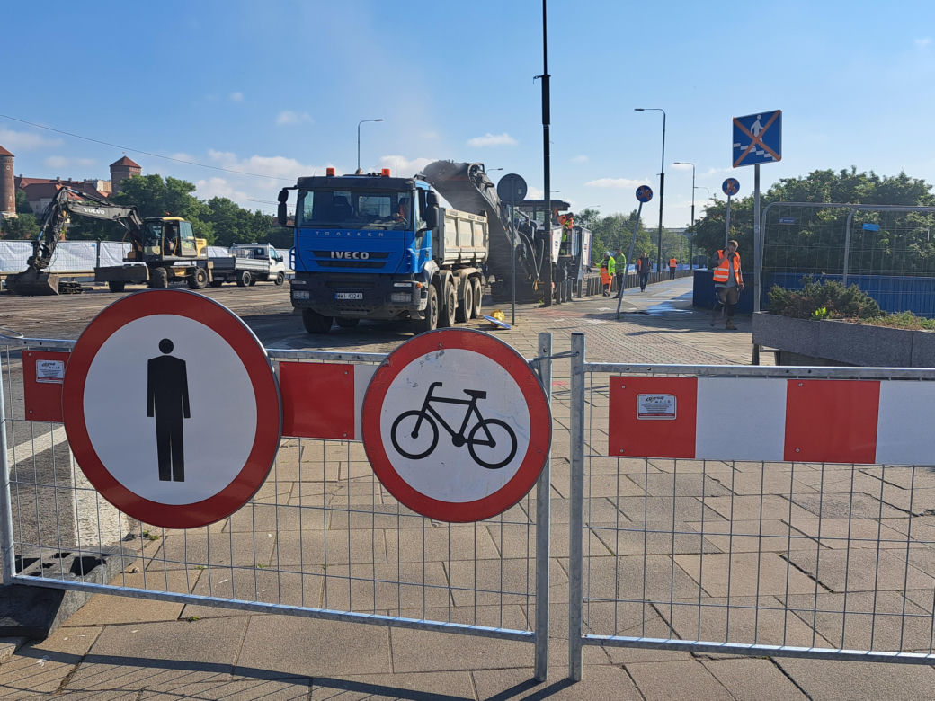 Remont mostu Grunwaldzkiego w Krakowie