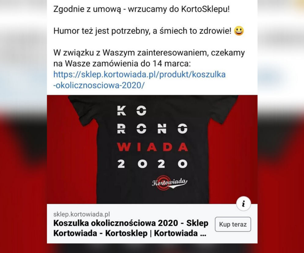 Koronowiada 2020 zamiast Kortowiady