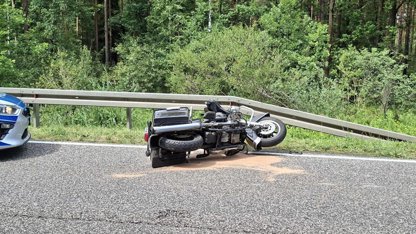 Wypadek w Krynkach, w Gminie Brody. Ranny motocyklista w szpitalu