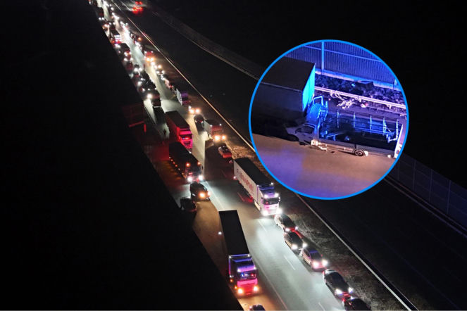 Kraksa w piątek trzynastego! Bus wbił się w ciężarówkę, dwie osoby trafiły do szpitala 