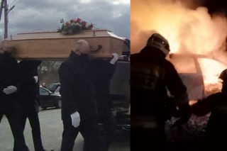 Makabra pod Mordami. Spalił się w aucie, bo zapalił papierosa