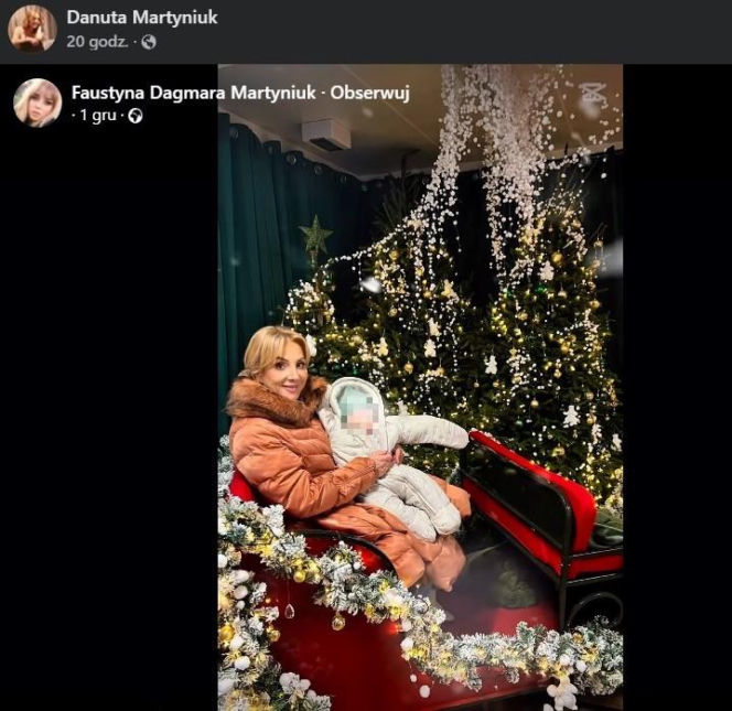 Danuta Martyniuk z wnukiem