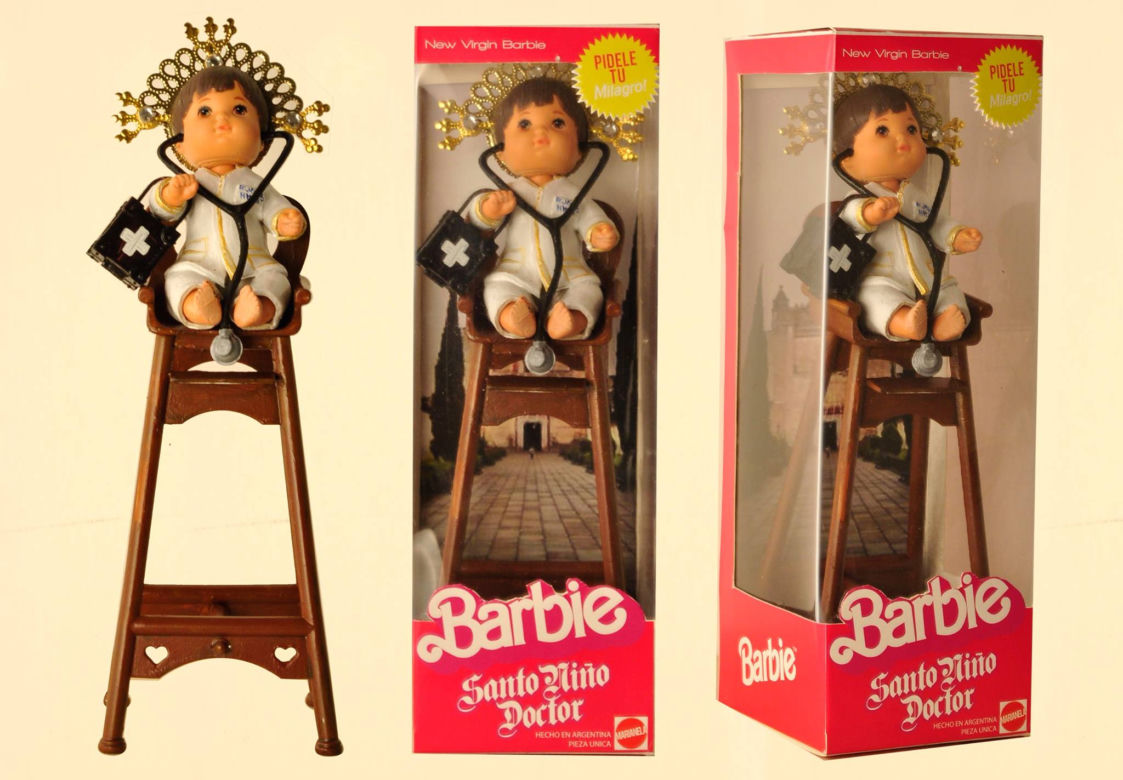 Matka Boska jako Lalka Barbie, Jezus na krzyżu jako Ken