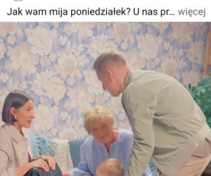 M jak miłość nowy sezon. Paweł (Rafał Mroczek), Agnes (Amanda Mincewicz), Barbara (Teresa Lipowska), Antoś (Mikołaj Jankowski) na planie