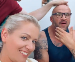 M jak miłość. Andrzejek (Tomasz Oświeciński), Marzenka (Olga Szomańska), Bartek (Arkadiusz Smoleński)