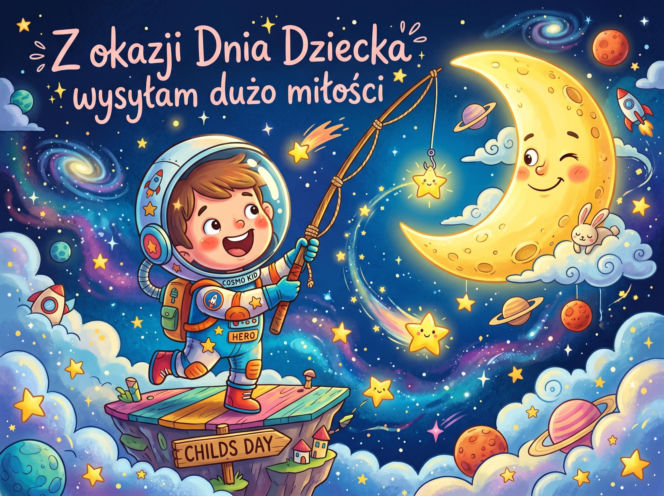 Śmieszna kartka na Dzień Dziecka