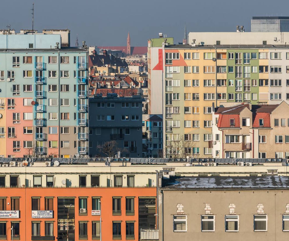 Z góry dobrze widać jak różne są wrocławskie budynki