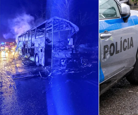 Polski autokar spłonął po zderzeniu czołowym! Nie żyje kierowca