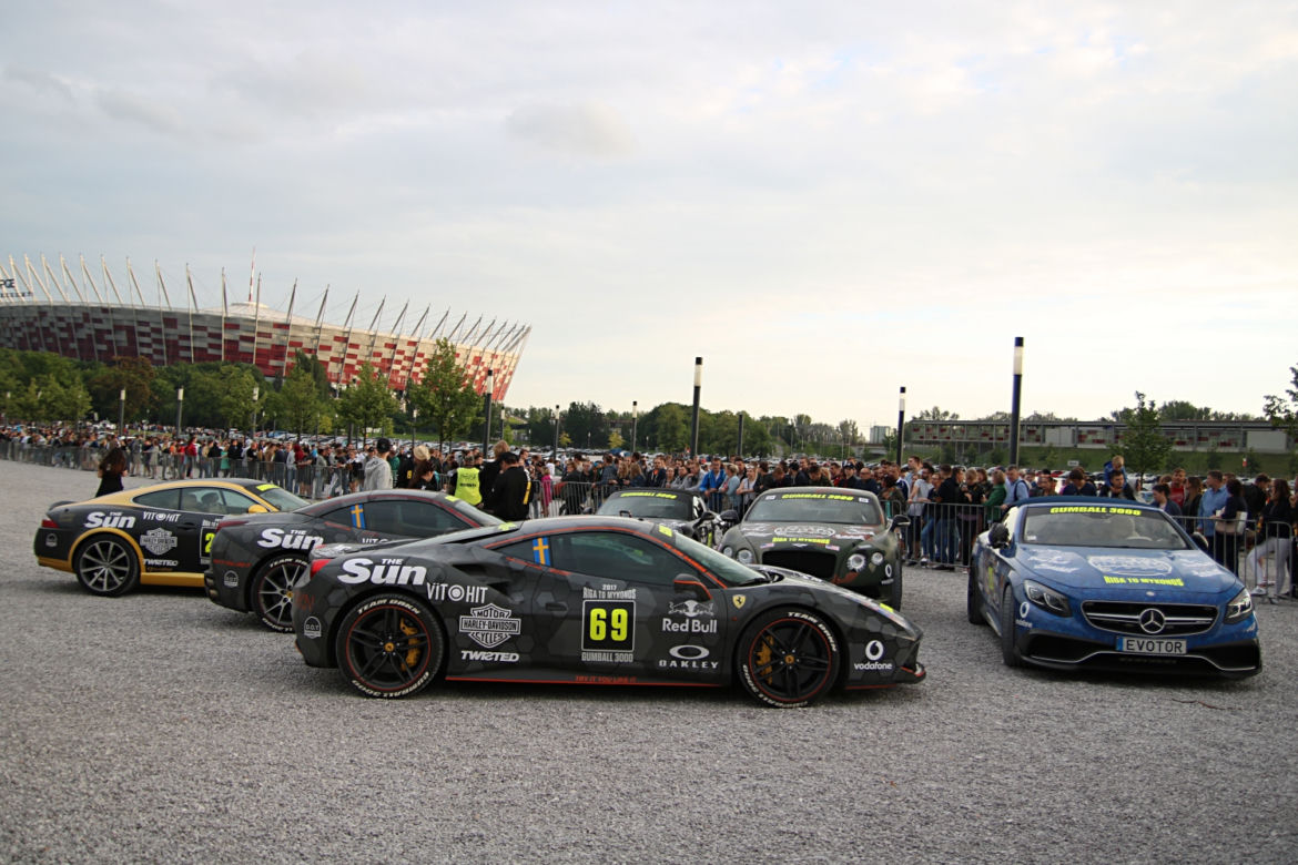 Gumball 3000 2017 w Polsce, Warszawa Stadion Narodowy