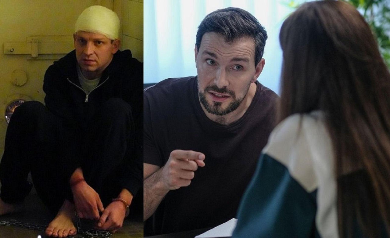 Barwy szczęścia, odcinek 3311. Łukasz (Michał Rolnicki), Marcin Kodur (Oskar Stoczyński), Celina (Orina Krajewska)