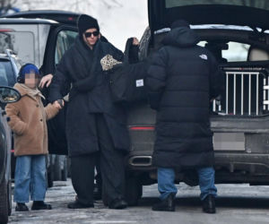 Marek Kondrat z żoną i córką w Warszawie