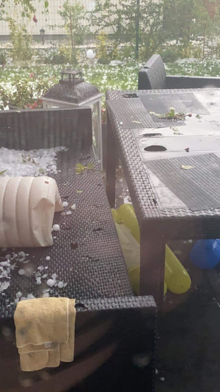 Gwałtowna burza z gradem nad Mysłowicami i Sosnowcem