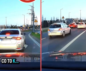 „Samozwańczy szeryf” kontra kierowcy. Wideo z Wrocławia hitem sieci