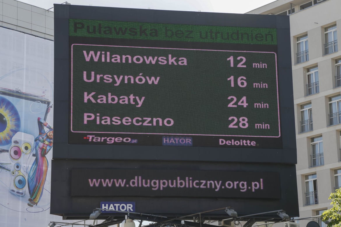 Licznik kosztów korków w Warszawie