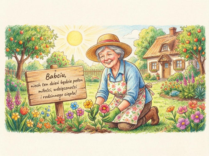 Kartka z życzeniami na Dzień Babci 2026