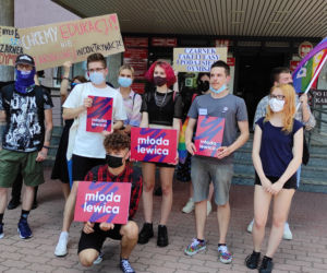 STOP Czarnek - protest Młodej Lewicy w Tarnowie