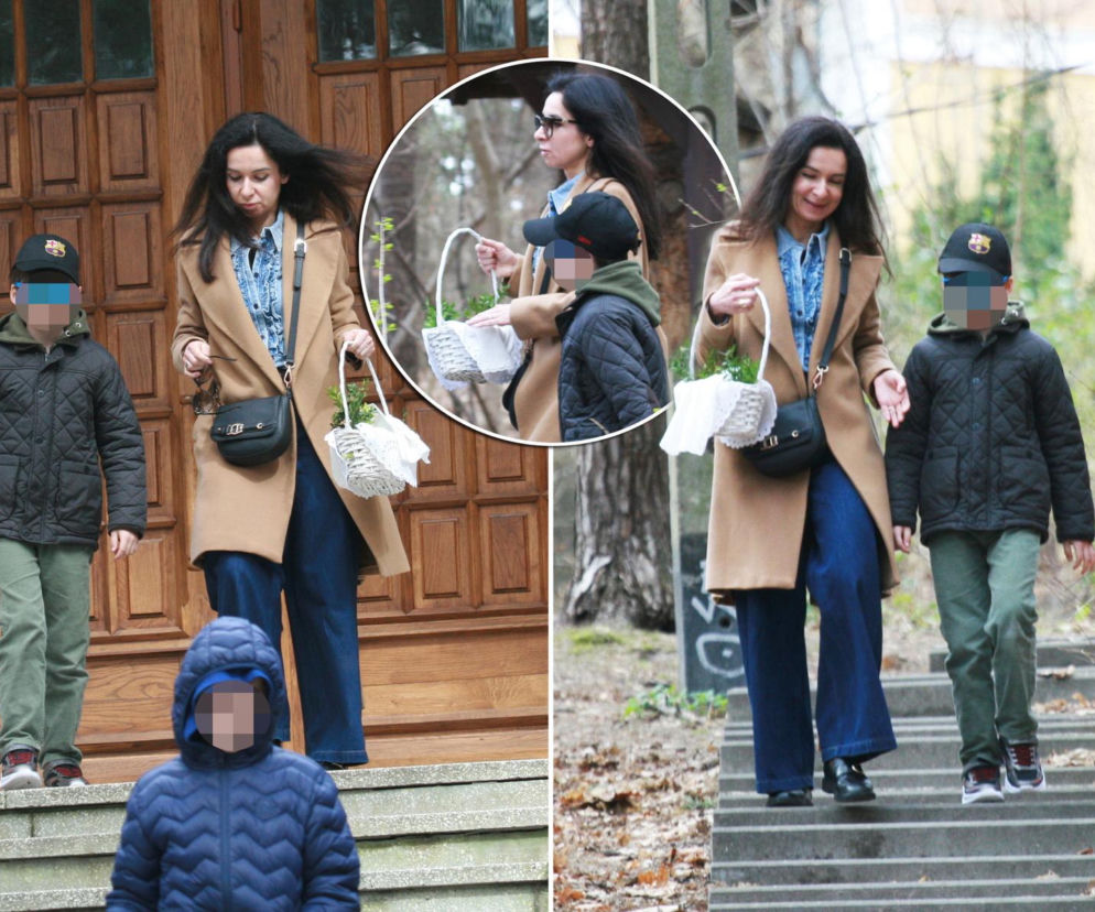 Marta Kaczyńska ze święconką