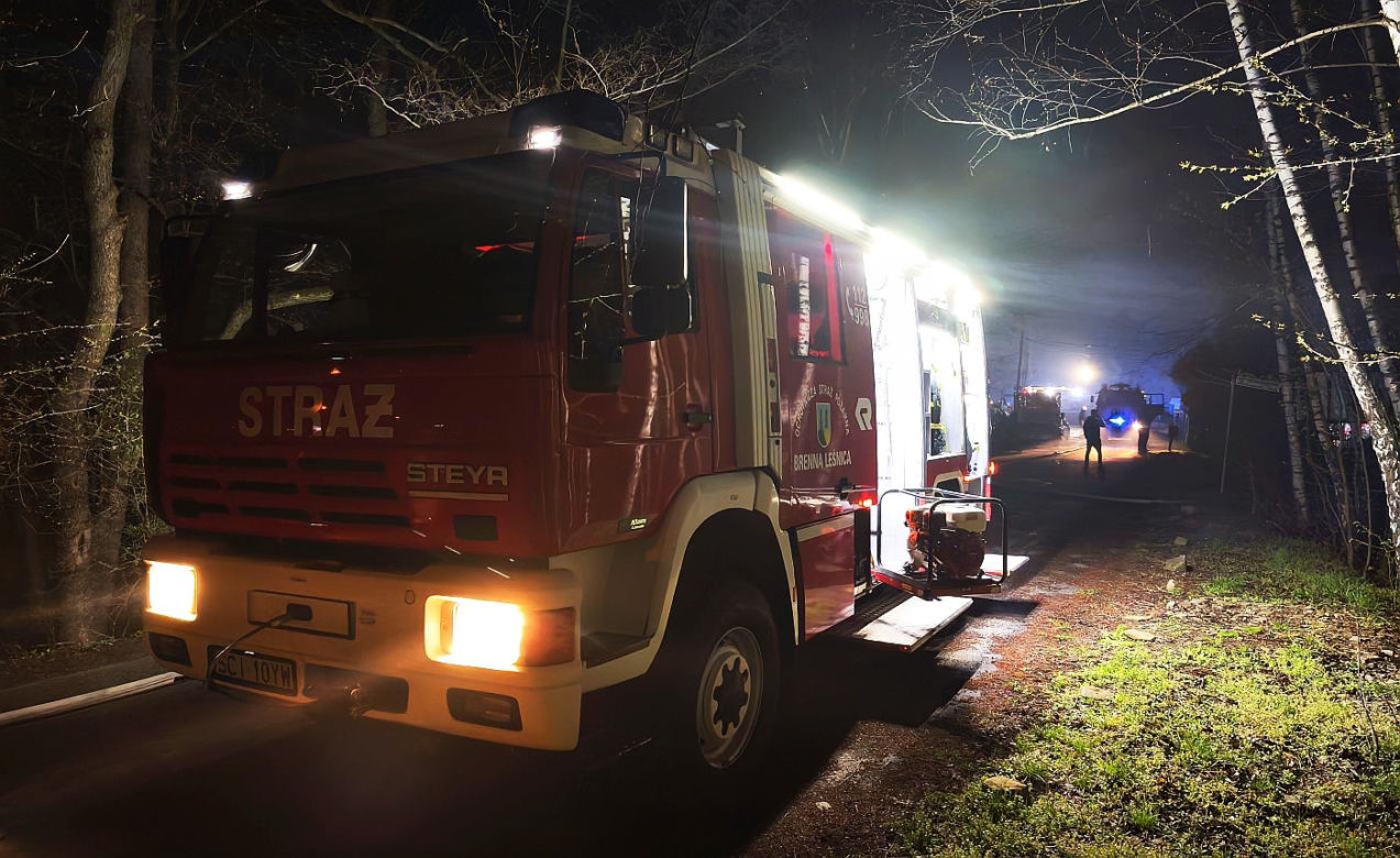 Pożar w Górach Wielkich. Ogień strawił cukiernię i warsztat samochodowy