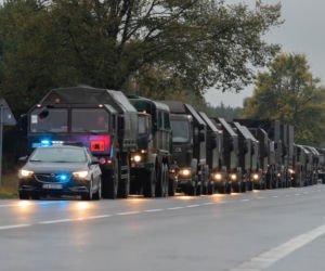 Wzmożony ruch pojazdów wojskowych na drogach