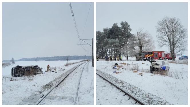 Fatalne warunki na drogach w Podlaskiem. Wypadki i samochody w rowach [ZDJĘCIA]