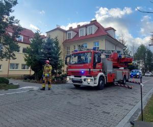 Próbna ewakuacja w zamojskim rolniczaku