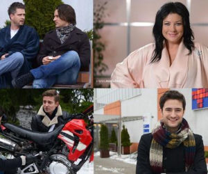 NA DOBRE i NA ZŁE odc. 512-513. Tomasz Górski (Michał Lewandowski), Szymon Dryl (Piotr Stramowski), Zdzisława (Alicja Węgorzewska), Adam Krajewski (Grzegorz Daukszewicz)