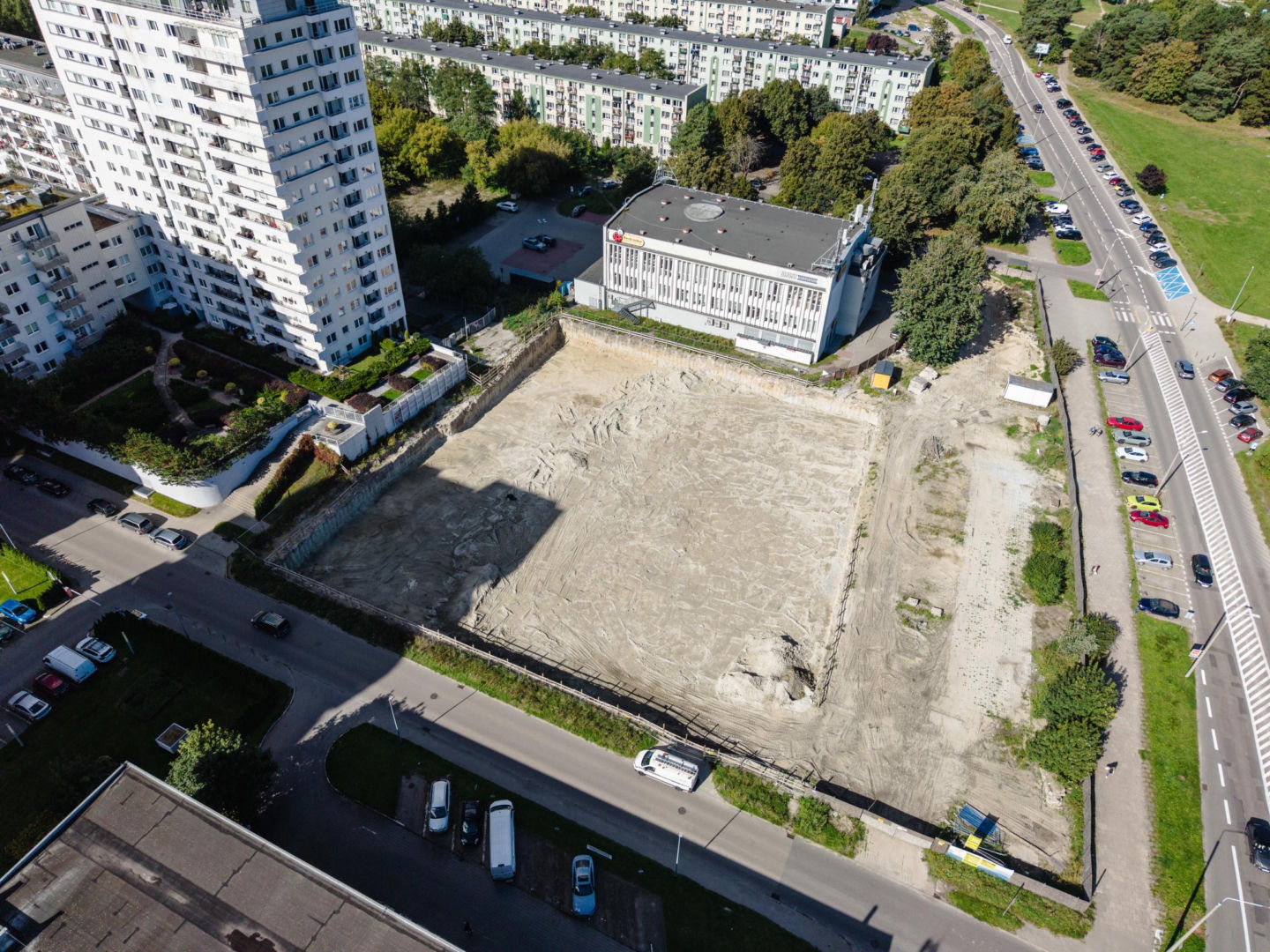 Plac budowy wieżowca Big Boy przy Lecha Kaczyńskiego 22 w Gdańsku