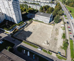 Plac budowy wieżowca Big Boy przy Lecha Kaczyńskiego 22 w Gdańsku