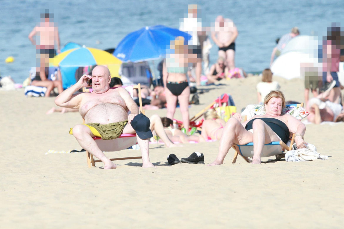Marian Lichtman na plaży
