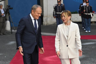 Donald Tusk spotkał się z Giorgią Meloni