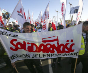 Protest Solidarności w Luksemburgu