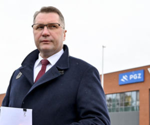 Konferencja prasowa przed Fabryką Broni ŁUCZNIK