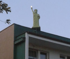 Statua Wolności na jednym ze szczecińskich osiedli
