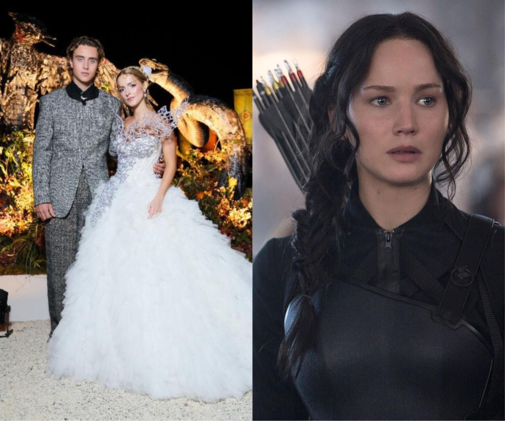 Mckenna Grace w białej sukni i Joseph Zada. Obok Jennifer Lawrence jako Katniss. O nowych Igrzyskach śmierci w SE.