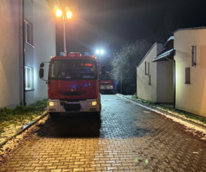 Pożar budynku socjalnego w Pszczynie
