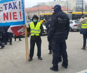 Protest taksówkarzy w Warszawie